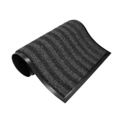 ALFOMBRA PARA SUELO Q-CONNECT PREMIUM PARA INTERIORES ANTIDESLIZANTE FIBRA POLIPROPILENO Y FIELTRO GRIS 90X60 CM