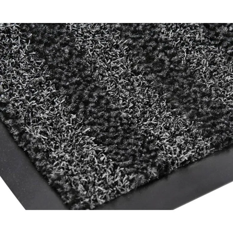 ALFOMBRA PARA SUELO Q-CONNECT PREMIUM PARA INTERIORES ANTIDESLIZANTE FIBRA POLIPROPILENO Y FIELTRO GRIS 90X150 CM
