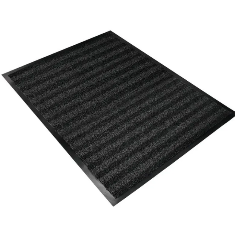 ALFOMBRA PARA SUELO Q-CONNECT PREMIUM PARA INTERIORES ANTIDESLIZANTE FIBRA POLIPROPILENO Y FIELTRO GRIS 90X150 CM