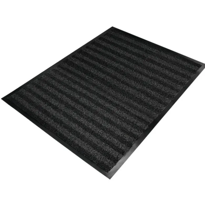 ALFOMBRA PARA SUELO Q-CONNECT PREMIUM PARA INTERIORES ANTIDESLIZANTE FIBRA POLIPROPILENO Y FIELTRO GRIS 90X150 CM