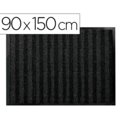 ALFOMBRA PARA SUELO Q-CONNECT PREMIUM PARA INTERIORES ANTIDESLIZANTE FIBRA POLIPROPILENO Y FIELTRO GRIS 90X150 CM