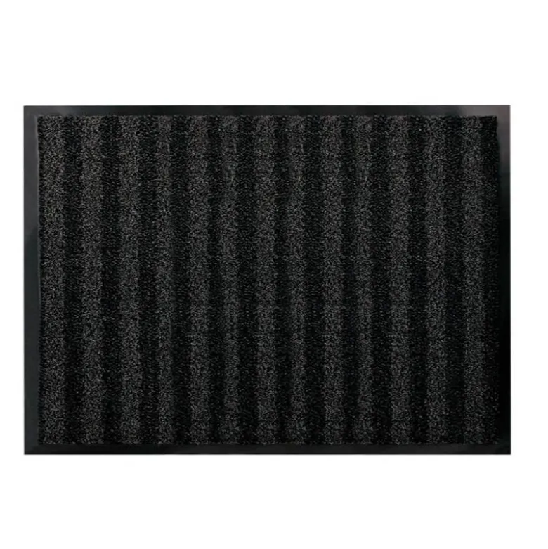 ALFOMBRA PARA SUELO Q-CONNECT PREMIUM PARA INTERIORES ANTIDESLIZANTE FIBRA POLIPROPILENO Y FIELTRO GRIS 90X150 CM