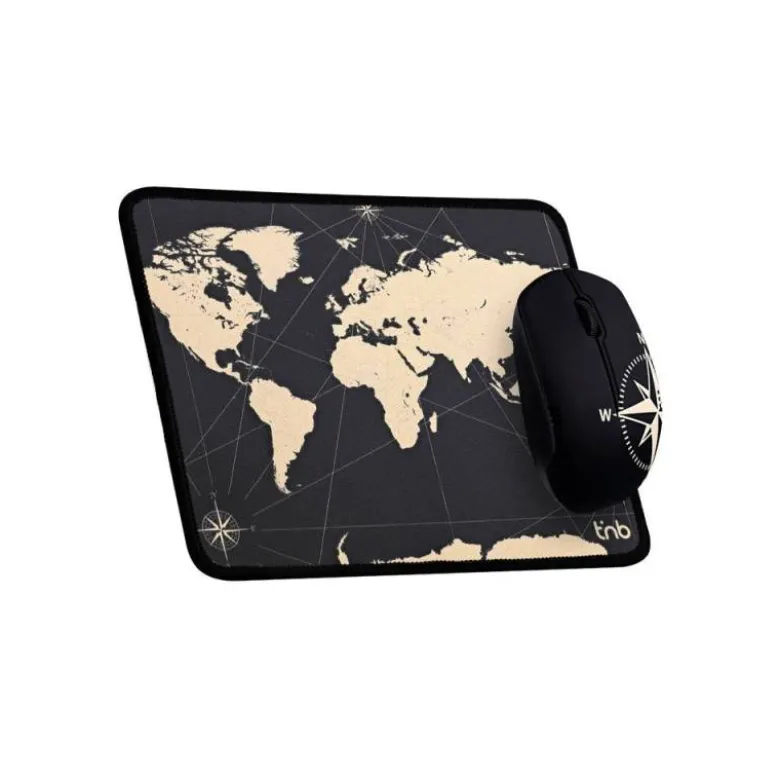 ALFOMBRILLA DE RATON + RATON INALAMBRICO TNB TRAVEL OPTICO 1600 DPI