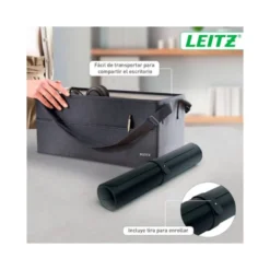 ALFOMBRILLA DE SOBREMESA LEITZ 80X40 CM COLOR NEGRO