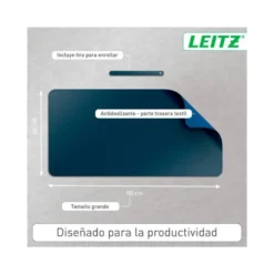 ALFOMBRILLA DE SOBREMESA LEITZ 80X40 CM COLOR AZUL OSCURO