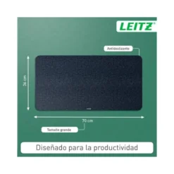 ALFOMBRILLA DE SOBREMESA LEITZ FIELTRO 70X36 CM COLOR GRIS