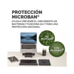 ALFOMBRILLA PARA RATON FELLOWES CON REPOSAMUÑECAS BREYTA NEGRO 250X210X25 MM
