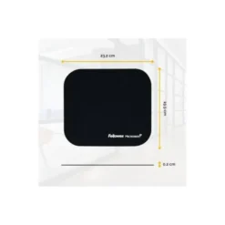 ALFOMBRILLA PARA RATON FELLOWES CON PROTECCION MICROBAN COLOR NEGRO 226X192X3 MM