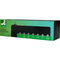 ALFOMBRILLA PARA RATON Q-CONNECT GAMING XXL ILUMINACION LED CONEXION USB COLOR NEGRO 800X300X4 MM