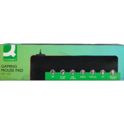 ALFOMBRILLA PARA RATON Q-CONNECT GAMING XXL ILUMINACION LED CONEXION USB COLOR NEGRO 800X300X4 MM