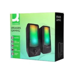 ALTAVOCES Q-CONNECT GAMING BLUETOOTH CON ILUMINACIÓN RGB POTENCIA MAXIMA 2X3W CONTROL DE VOLUMEN COLOR NEGRO