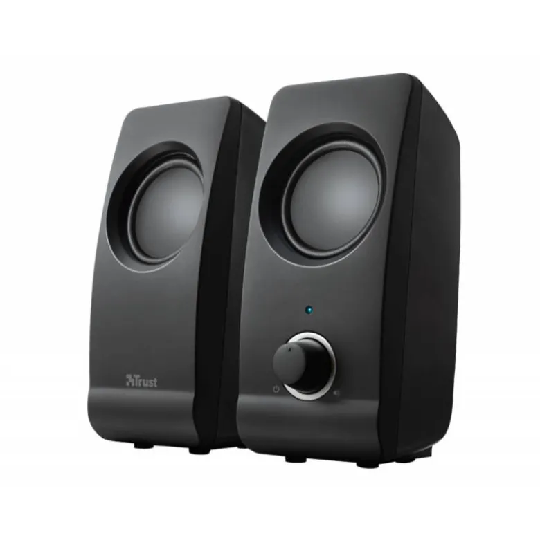 ALTAVOCES TRUST REMO 2.0 POTENCIA MAXIMA 16 W CONTROL VOLUMEN CONEXION USB 2.0 JACK 3.5 MM COLOR NEGRO