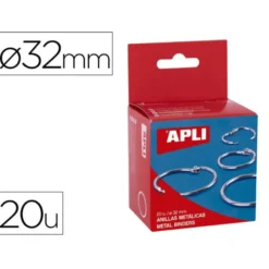 ANILLA BISAGRA APLI NIQUELADA DIAMETRO 32 MM CAJA DE 20 UNIDADES