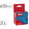 ANILLA BISAGRA APLI NIQUELADA DIAMETRO 38 MM CAJA DE 20 UNIDADES