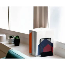 Apoyalibros metalico Q-connect color negro