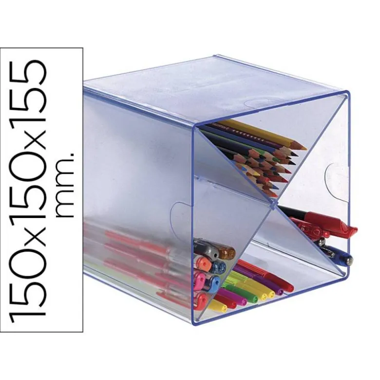 Archicubo Archivo 2000 aspa organizador modular azul transparente