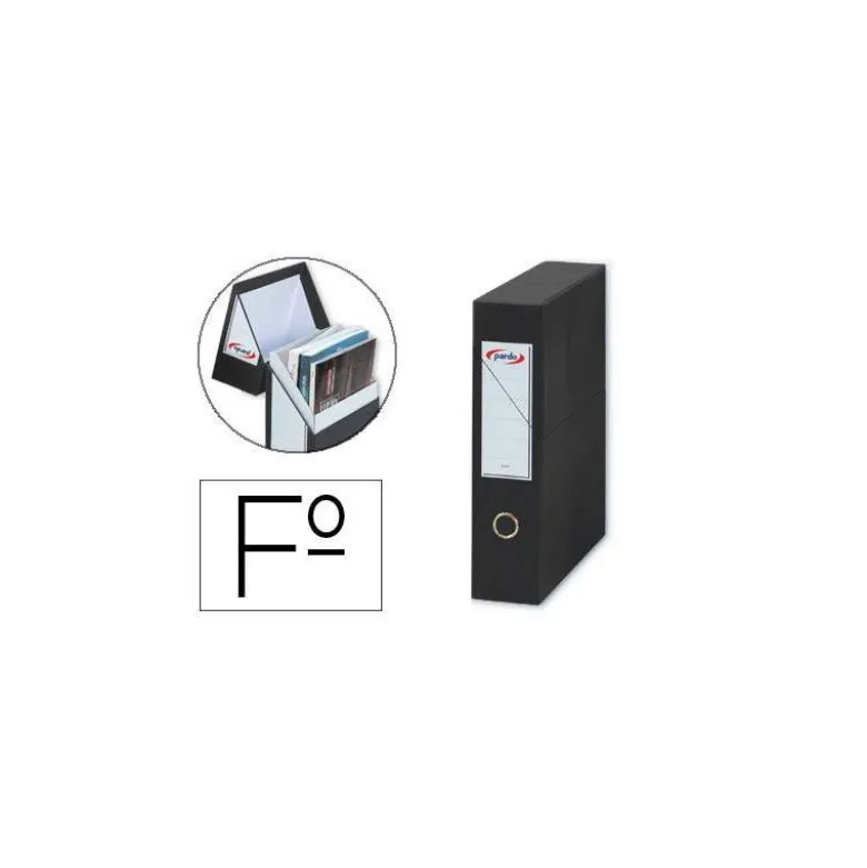 Archivador con tapa Pardo Carton Negro 335x250x80 mm