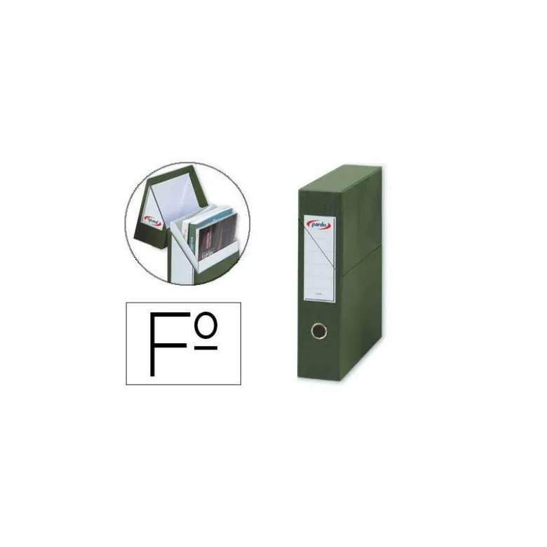 Archivador con tapa Pardo Carton Verde 335x250x80 mm