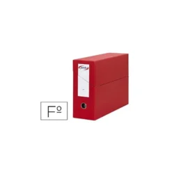 Archivador con tapa Pardo Folio color Rojo 390x270x115 mm