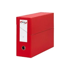 Archivador con tapa Pardo Folio color Rojo 390x270x115 mm