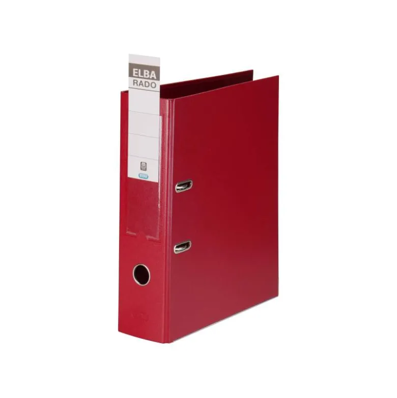 Archivador de palanca Elba carton forrado din a4 rojo lomo de 80 mm rado