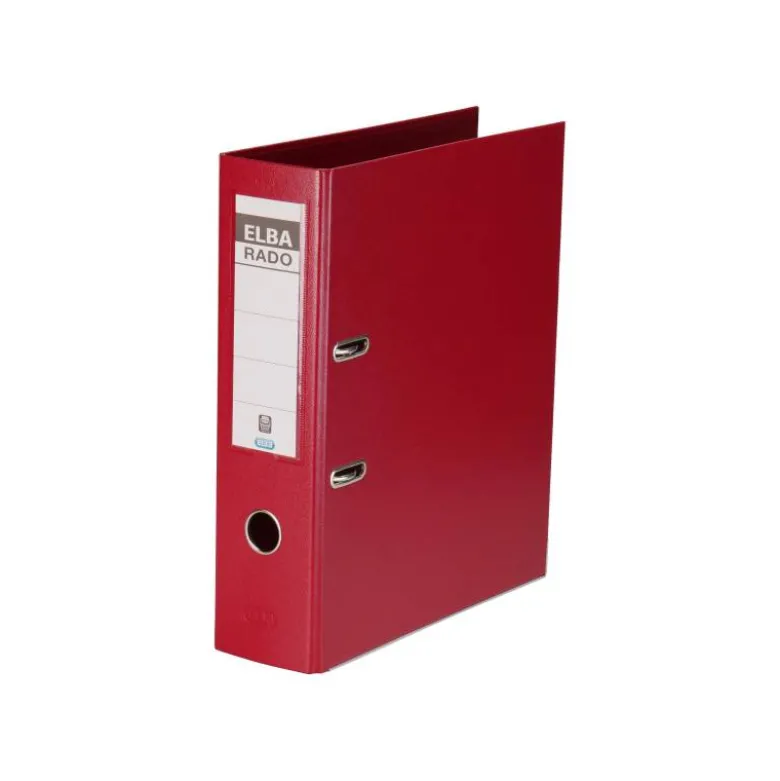 Archivador de palanca Elba carton forrado din a4 rojo lomo de 80 mm rado