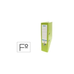 Archivador de palanca Elba Carton forrado PVC Folio Lomo de 80 mm color Verde claro