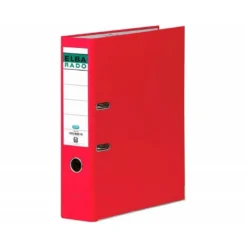 ARCHIVADOR DE PALANCA ELBA CHIC CARTON FORRADO PVC CON RADO DIN A4 LOMO DE 80 MM ROJO