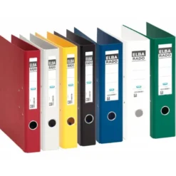 ARCHIVADOR DE PALANCA ELBA CHIC CARTON FORRADO PVC CON RADO FOLIO LOMO DE 80 MM AZUL