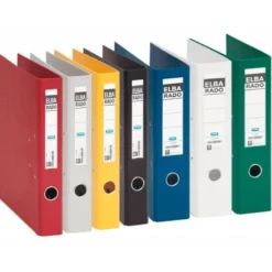 ARCHIVADOR DE PALANCA ELBA CHIC CARTON FORRADO PVC CON RADO FOLIO LOMO DE 80 MM NEGRO