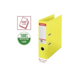 ARCHIVADOR DE PALANCA ESSELTE N 1 CO2 NEUTRAL DIN A4 CARTON FORRADO LOMO 75 MM AMARILLO VIVIDA