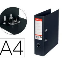 ARCHIVADOR DE PALANCA ESSELTE N 1 CO2 NEUTRAL DIN A4 CARTON FORRADO LOMO 75 MM NEGRO