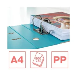 Archivador de palanca Esselte Ice Polipropileno DIN A4 Lomo de 82 mm color Azul