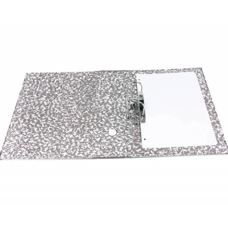 Archivador de palanca liderpapel tamaño folio Classic Red carton entrecolado sin rado lomo 80mm gris compresor metalico.