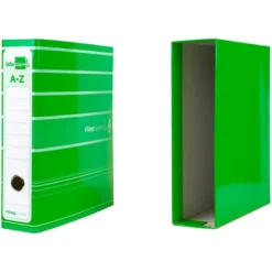 Archivador de palanca liderpapel Din A4 filing system forrado sin rado lomo 80mm verdecon caja y compresor metalico