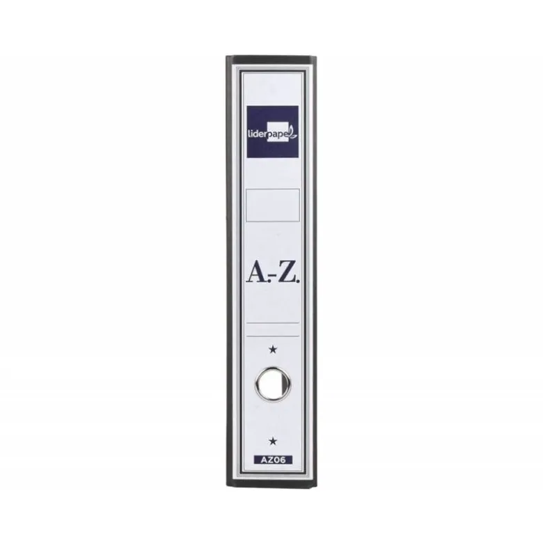 Archivador de palanca Liderpapel Classic Black y Grey 2 Anillas