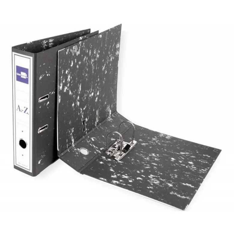 Archivador de palanca Liderpapel Classic Black y Grey 2 Anillas