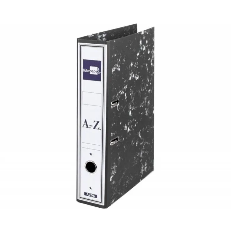 Archivador de palanca Liderpapel Classic Black y Grey 2 Anillas