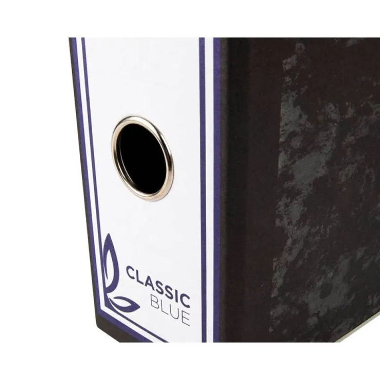 Archivador de palanca Liderpapel classic blue 2 anillas 75 Mm DIN A4 Color negro Carton entrecolado