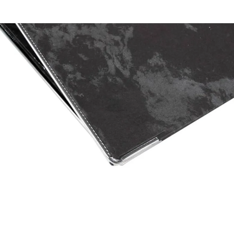 Archivador de palanca Liderpapel carton forrado folio negro lomo 80mm Jaspeado