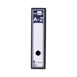 Archivador de palanca Liderpapel carton forrado folio negro lomo 80mm Jaspeado