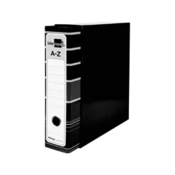 Archivador de palanca liderpapel Din A4 filing system forrado sin rado lomo 80mm negro con caja y compresor metalico