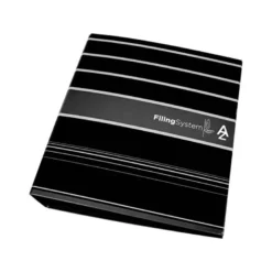 Archivador de palanca liderpapel Din A4 filing system forrado sin rado lomo 80mm negro con caja y compresor metalico