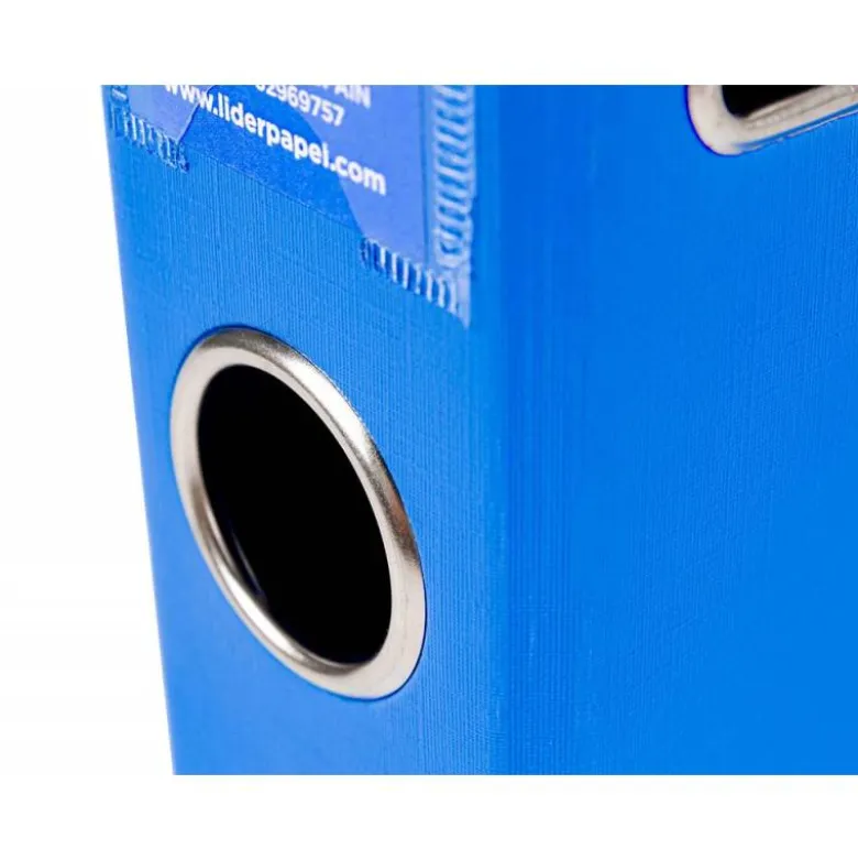 Archivador de palanca liderpapel Din A4 documenta forrado pvc con rado lomo 52mm azul compresor metalico