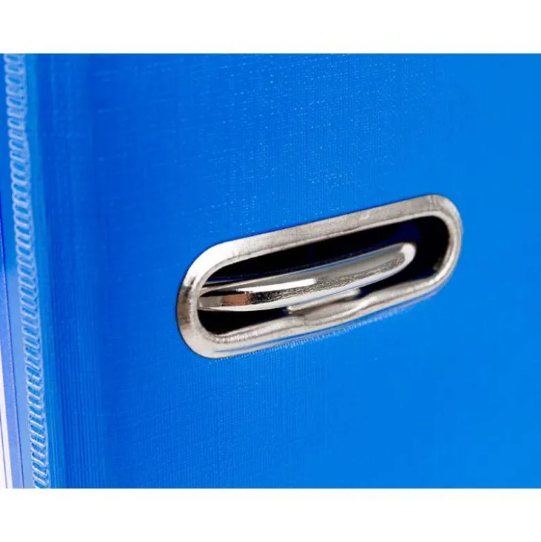 Archivador de palanca liderpapel Din A4 documenta forrado pvc con rado lomo 52mm azul compresor metalico