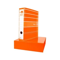 Archivador de palanca Liderpapel Filing System con caja A4 Lomo 80 mm color Naranja