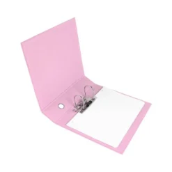 ARCHIVADOR DE PALANCA LIDERPAPEL DIN A4 CARTÓN FORRADO SIN RADO LOMO 80 MM COLOR ROSA COMPRESOR METALICO