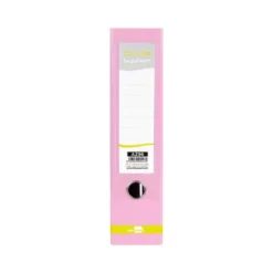 ARCHIVADOR DE PALANCA LIDERPAPEL DIN A4 CARTÓN FORRADO SIN RADO LOMO 80 MM COLOR ROSA COMPRESOR METALICO