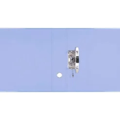 ARCHIVADOR DE PALANCA LIDERPAPEL DIN A4 CARTÓN FORRADO SIN RADO LOMO 80 MM COLOR CELESTE COMPRESOR METALICO