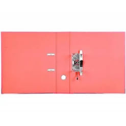 Archivador de palanca liderpapel Din A4 documenta forrado pvc con rado lomo 75mm rojo compresor metalico